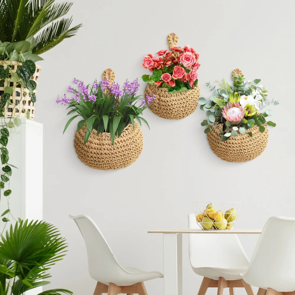 Panier tressé décoration murale