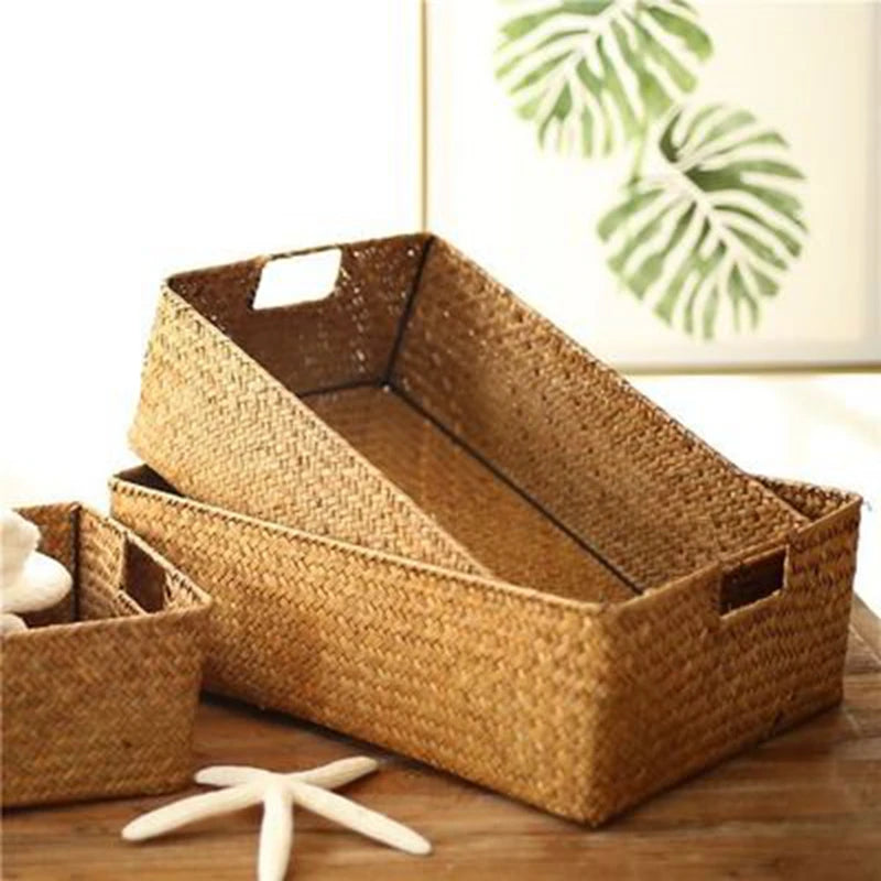 Panier en osier rangement