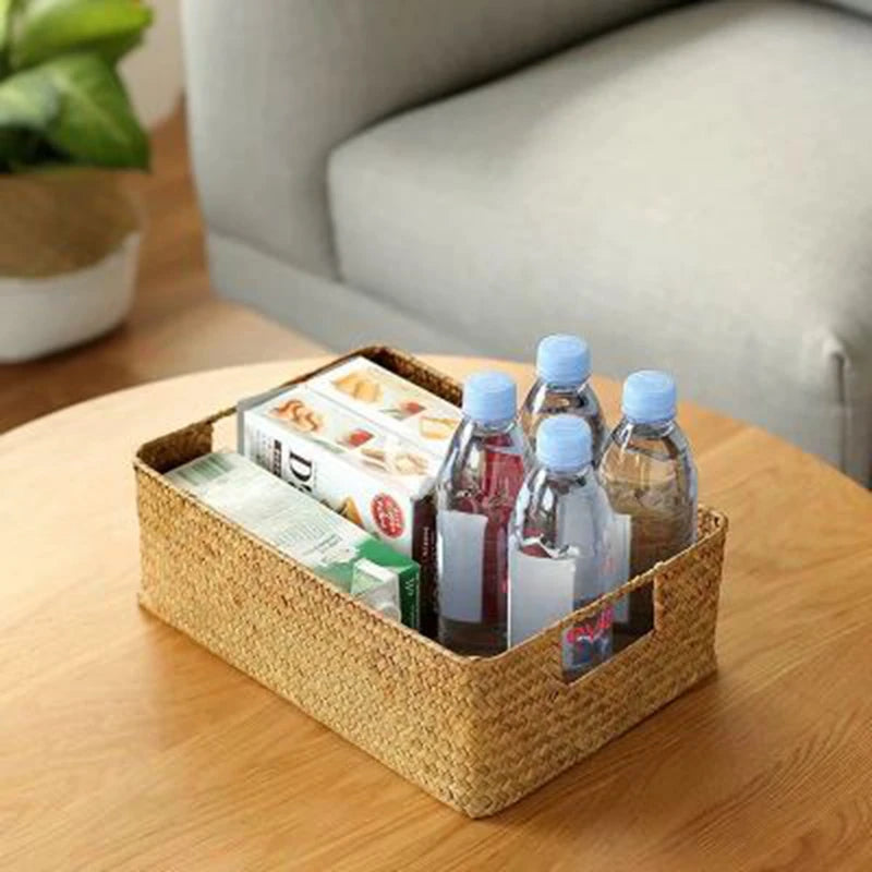 Panier en osier rangement