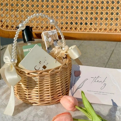 Panier osier fleur