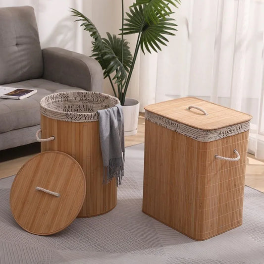 Panier à linge en bambou