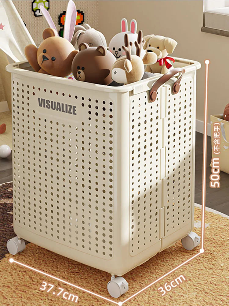Panier à linge sur roulettes