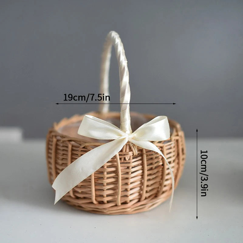 Panier osier fleur
