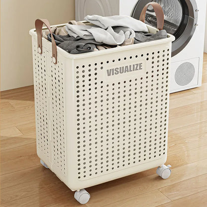 Panier à linge sur roulettes