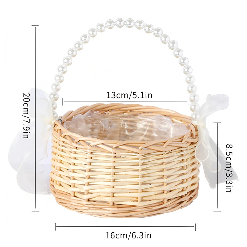 Panier osier fleur
