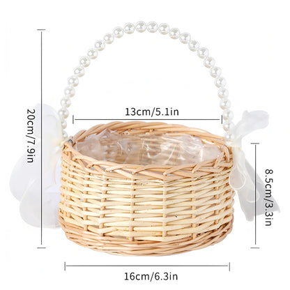 Panier osier fleur