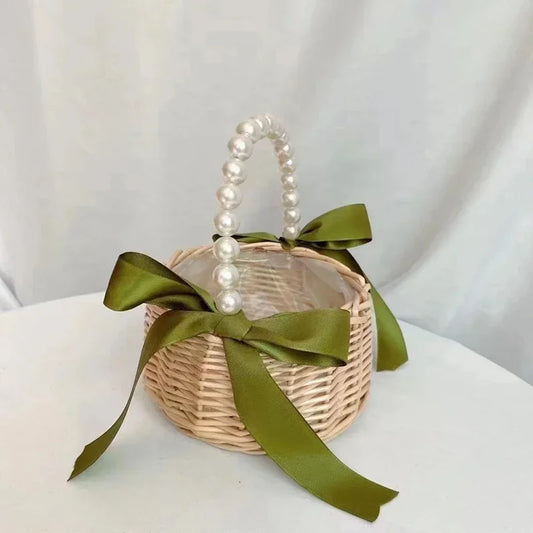 Panier en osier mariage