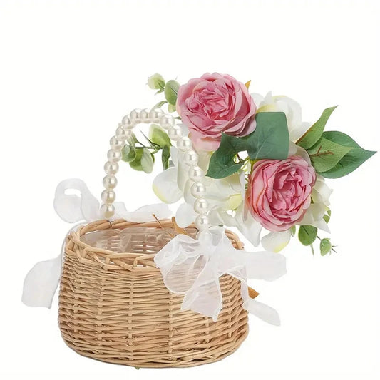 Panier en osier pour mariage